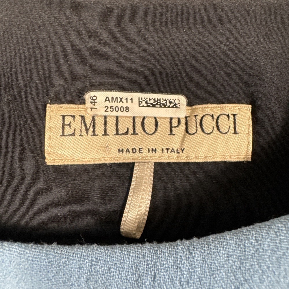 EMILIO PUCCI Top Women US 12 Multi Sleeveless Wool Blend Made‎ in Italy Stretch - Picture 2 of 10
